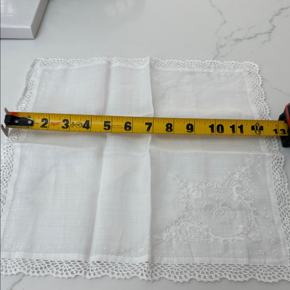 Elegant White Lace Handkerchief